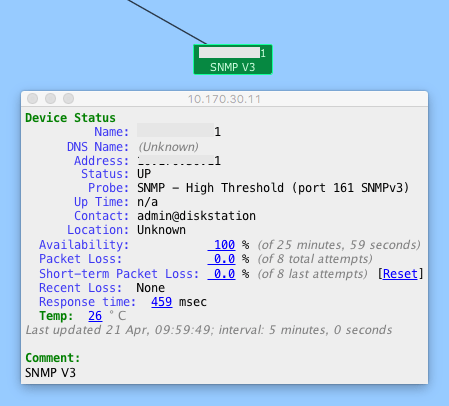 Afficher la température de fonctionnement actuelle du NAS Synology
