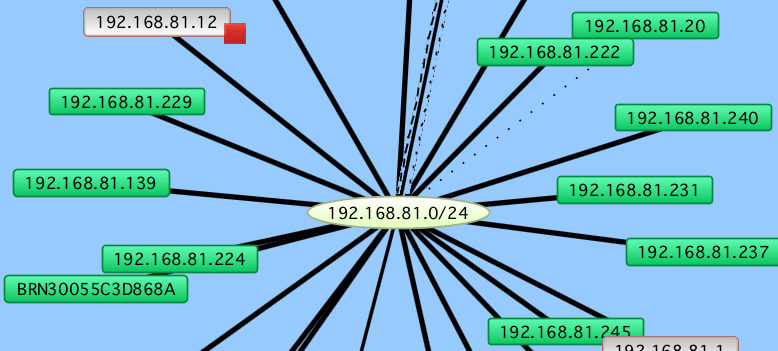 Intermapper peut afficher la carte logique du réseau
