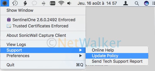 Forcer la mise à jours des polices Capture Client sur MacOS